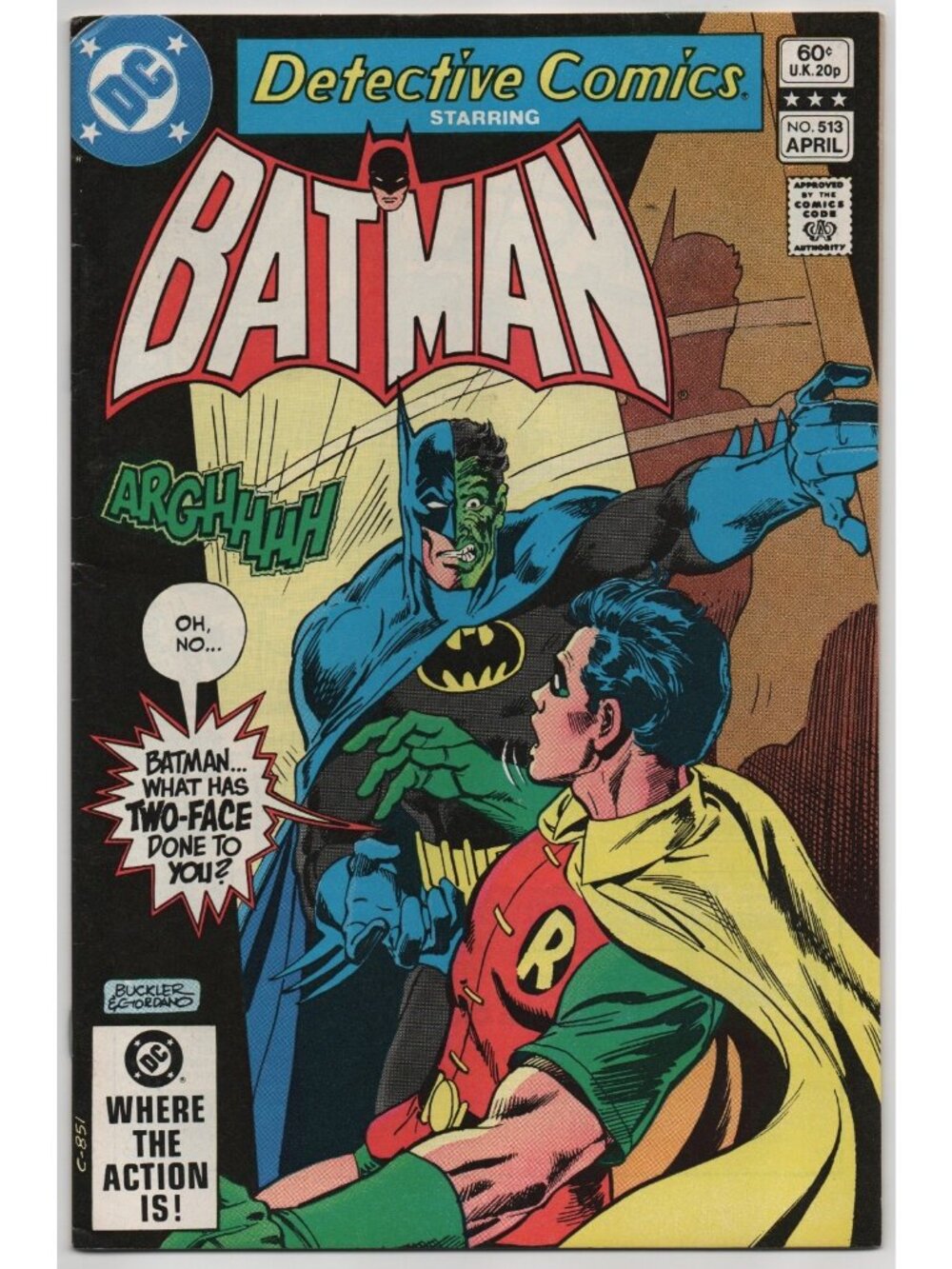 Detective Comics 513 DC Comics 1982 FN 6.0 Direct Batman Two-Face Robin